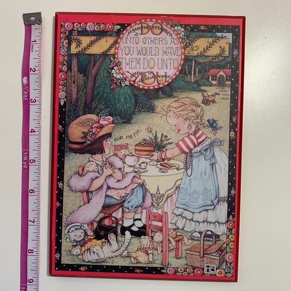 Mary Engelbreit Do Unto Others Colorplak Card Wall Hanging 8.5" x 6.25" - Picture 6 of 7